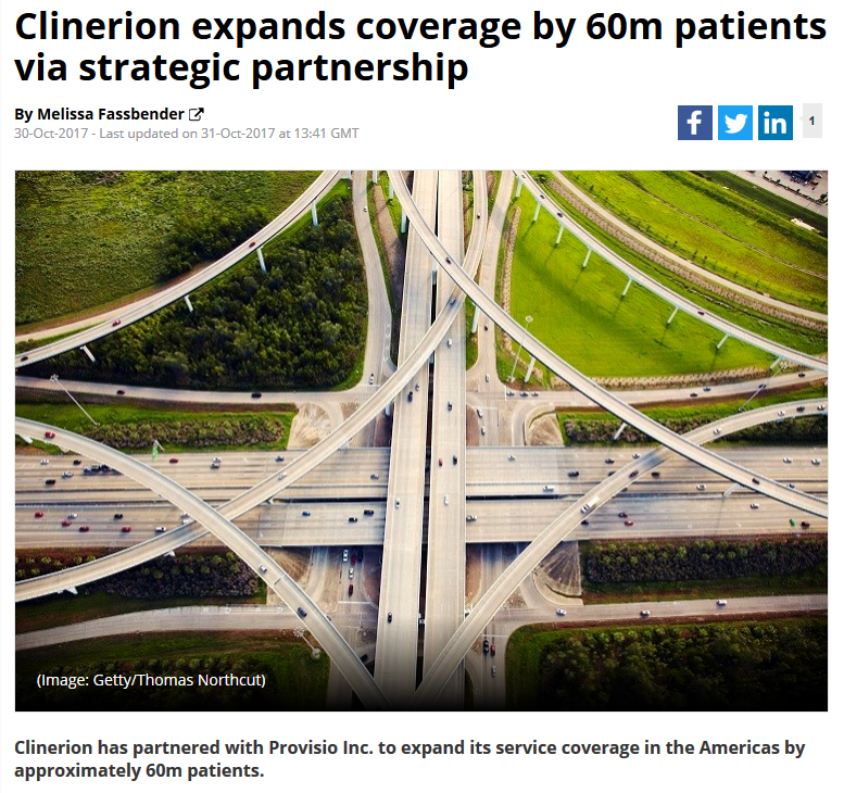 Press article: Clinerion expands coverage by 60m patients via strategic partnership (Outsourcing Pharma)